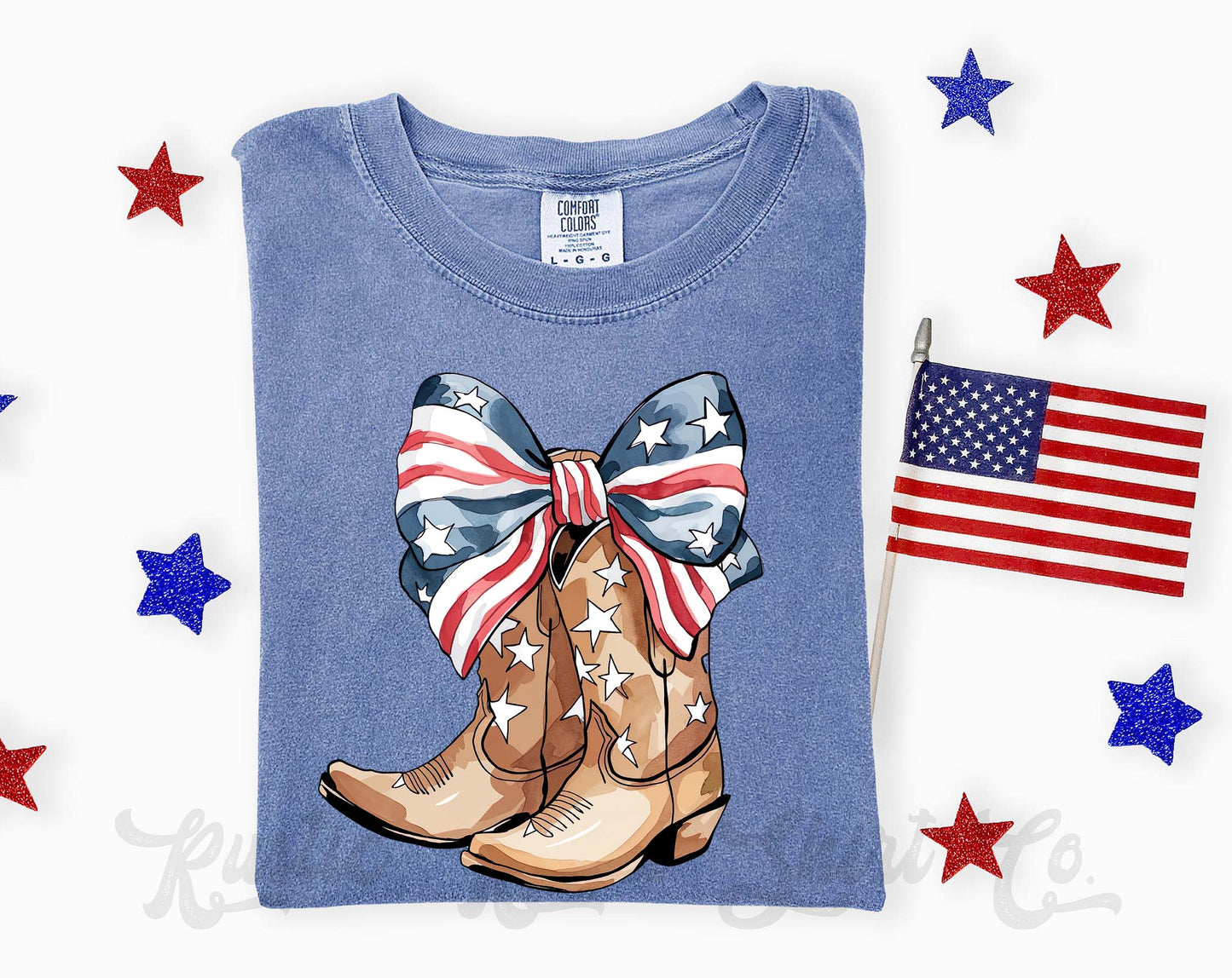 Cowgirl Patriotic Shirt, 4th of July Shirt, Comfort Colors Shirt