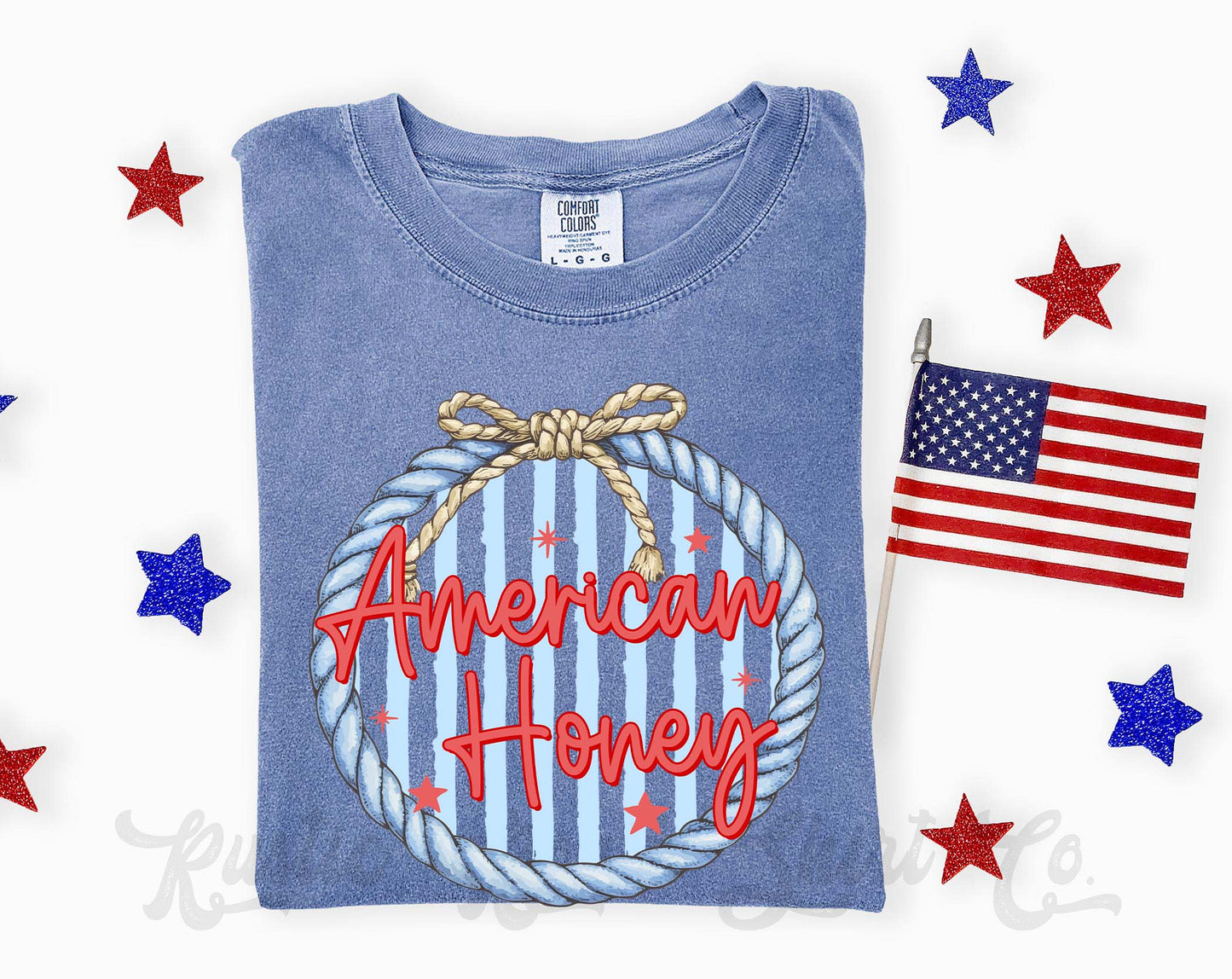 American Honey Shirt, 4th of July Shirt, Comfort Colors Shirt