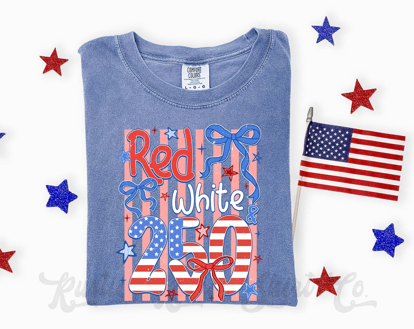 Red, White and 250 Shirt, 4th of July Shirt, Comfort Colors Shirt