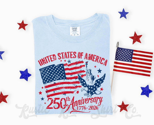 250th Anniversary Shirt, 4th of July Shirt, Comfort Colors Shirt