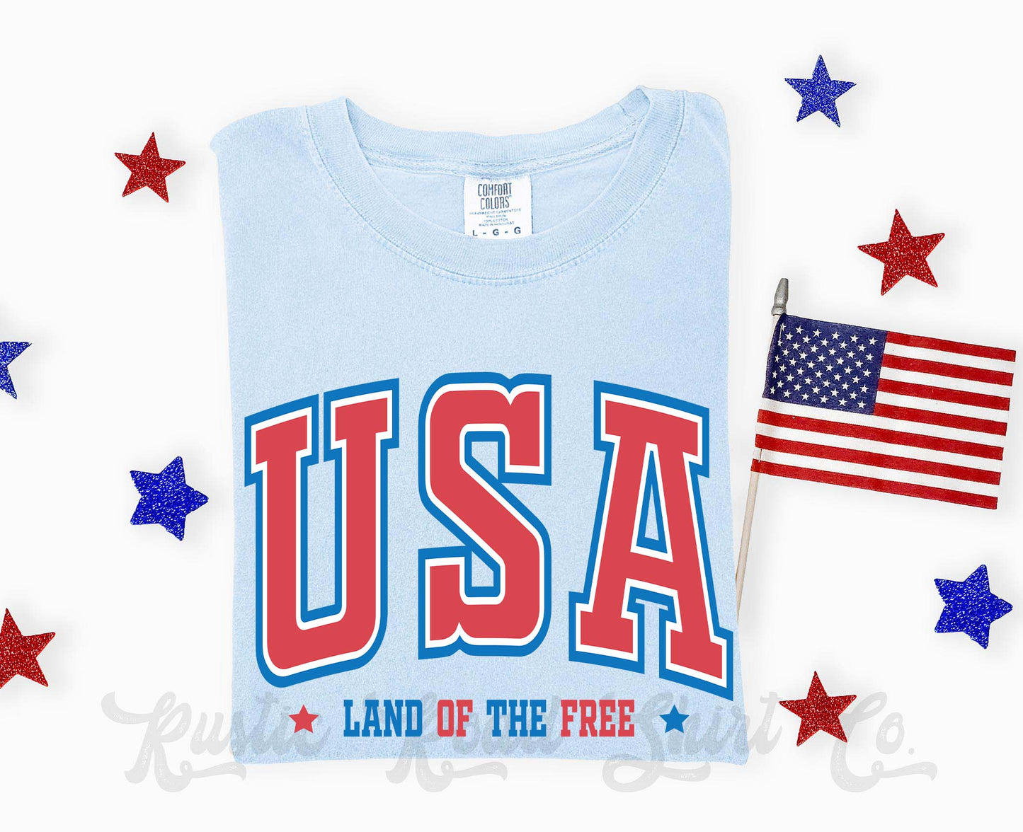 USA Land of the Free Shirt, 4th of July Shirt, Comfort Colors Shirt