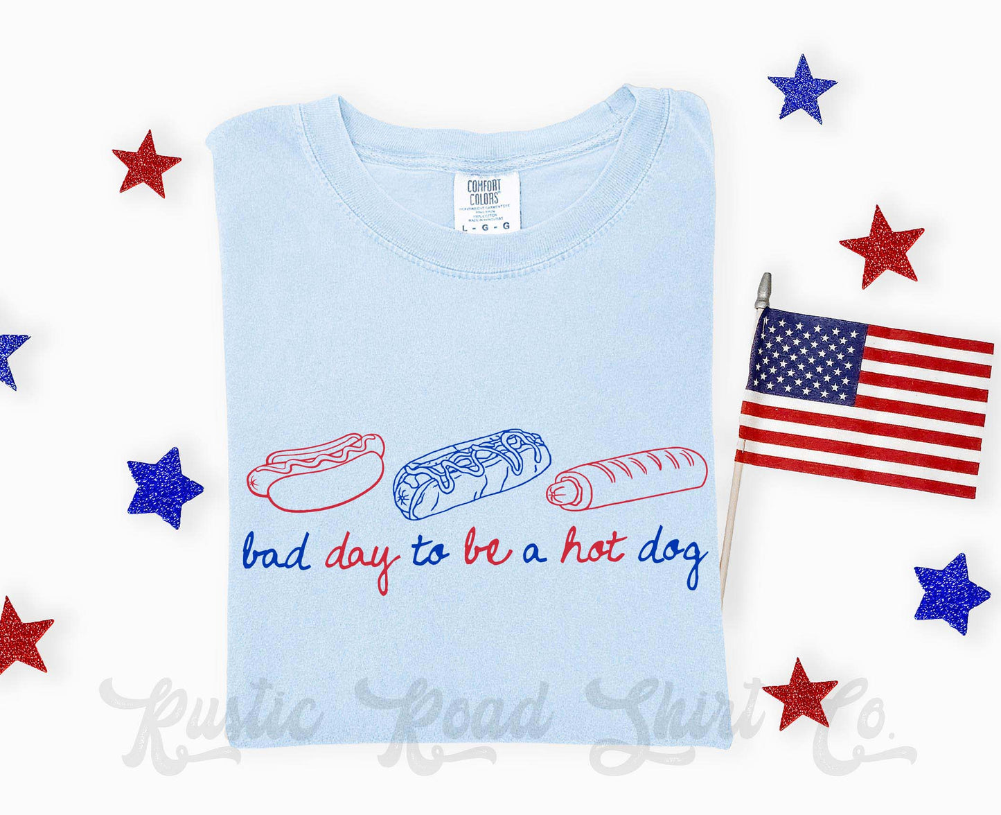 Bad Day to be a Hotdog Shirt, 4th of July Shirt, Comfort Colors Shirt