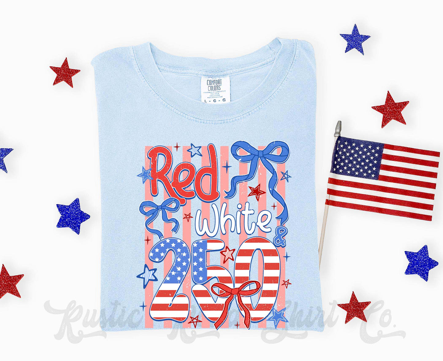 Red, White and 250 Shirt, 4th of July Shirt, Comfort Colors Shirt