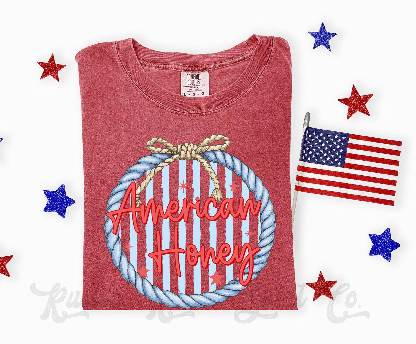 American Honey Shirt, 4th of July Shirt, Comfort Colors Shirt