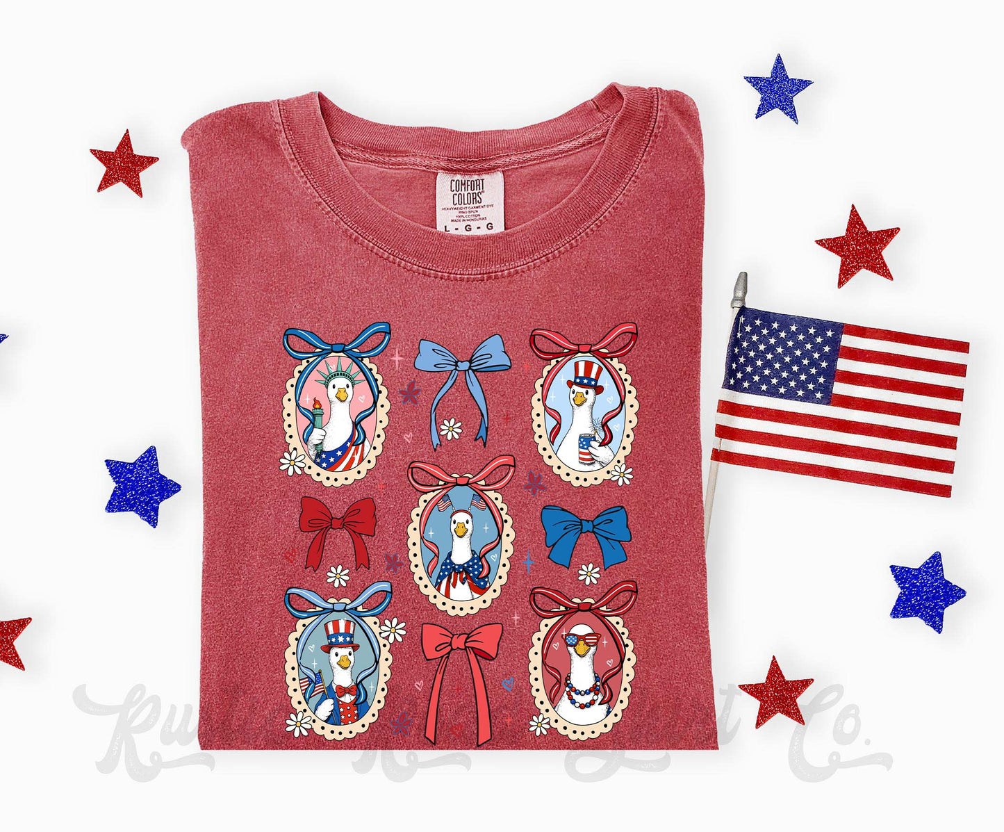 Goose Coquette 4th of July Shirt, 4th of July Shirt, Comfort Colors Shirt