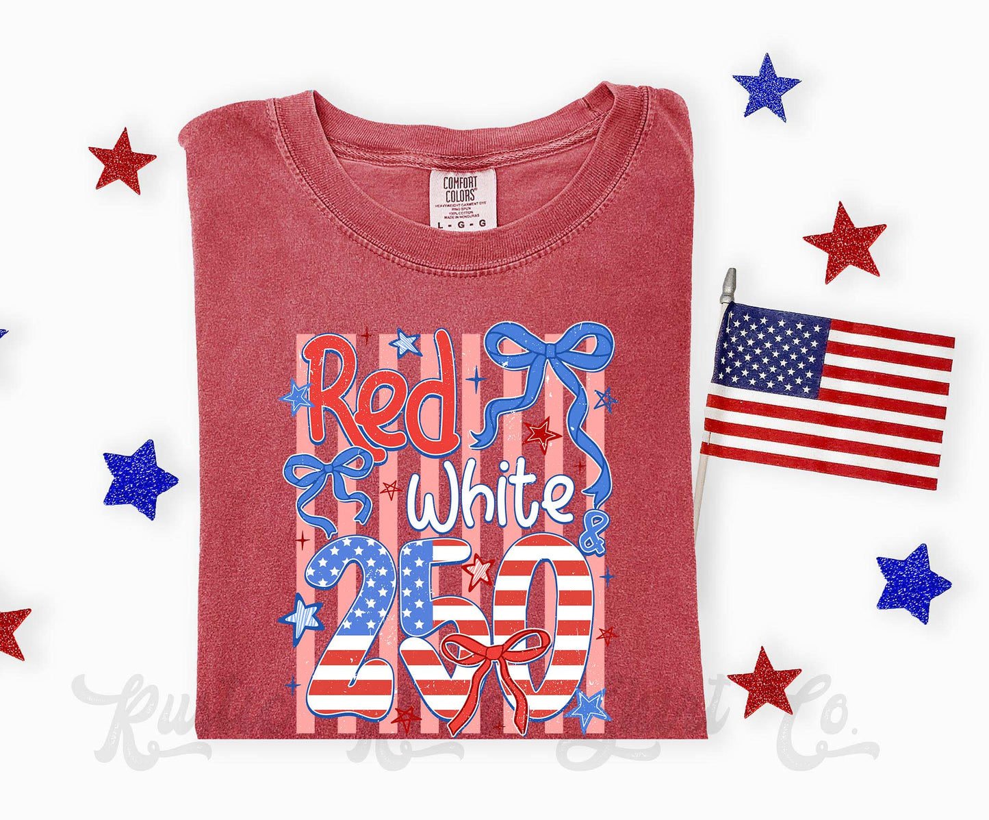 Red, White and 250 Shirt, 4th of July Shirt, Comfort Colors Shirt
