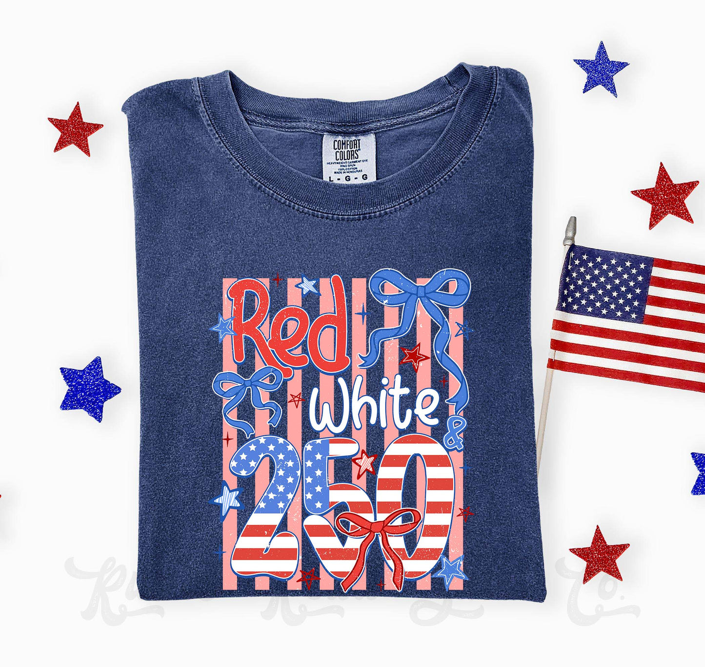 Red, White and 250 Shirt, 4th of July Shirt, Comfort Colors Shirt
