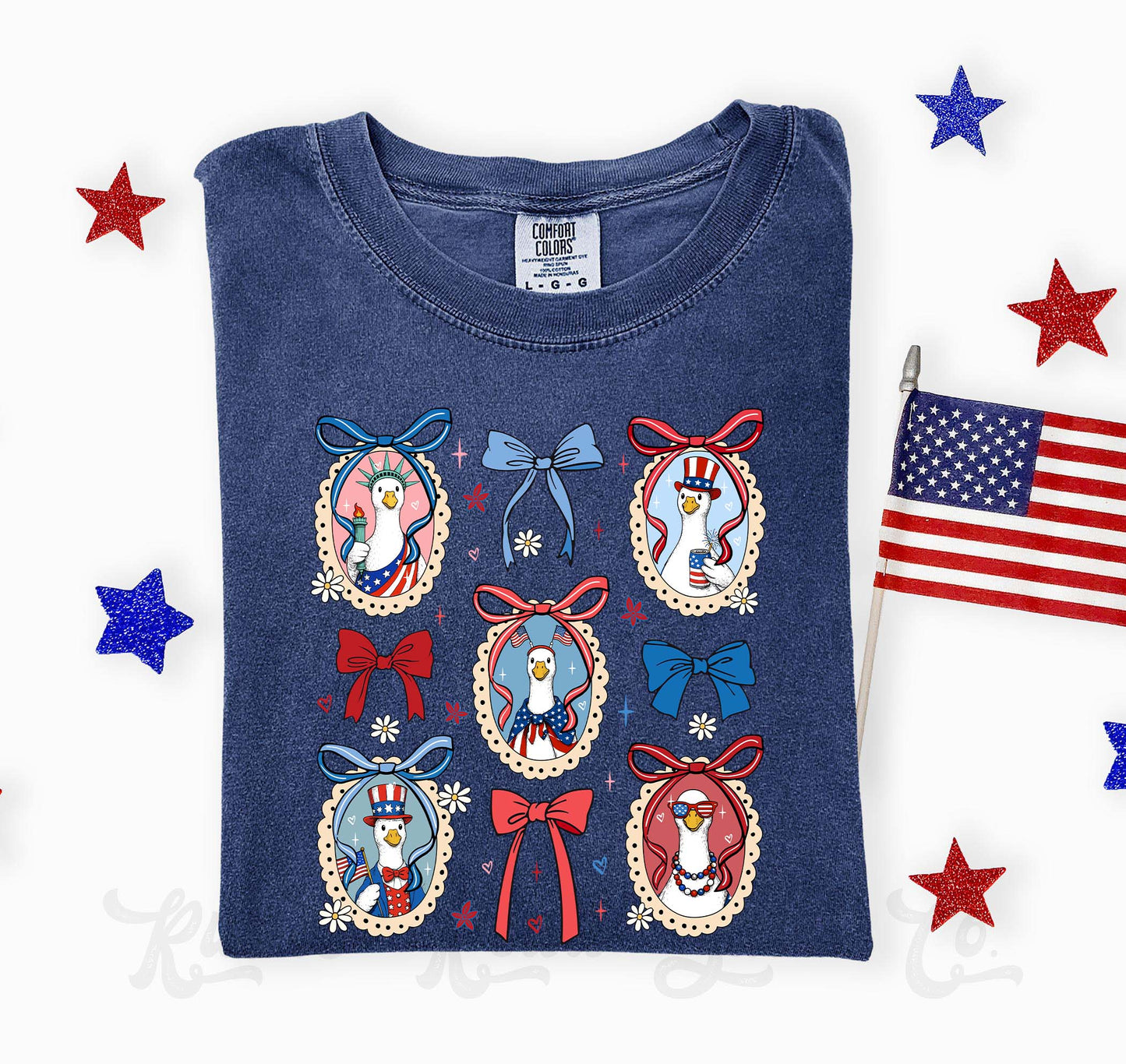 Goose Coquette 4th of July Shirt, 4th of July Shirt, Comfort Colors Shirt