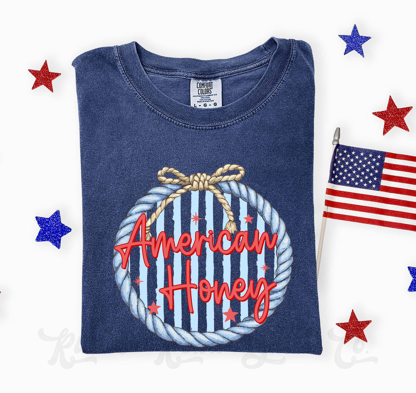 American Honey Shirt, 4th of July Shirt, Comfort Colors Shirt