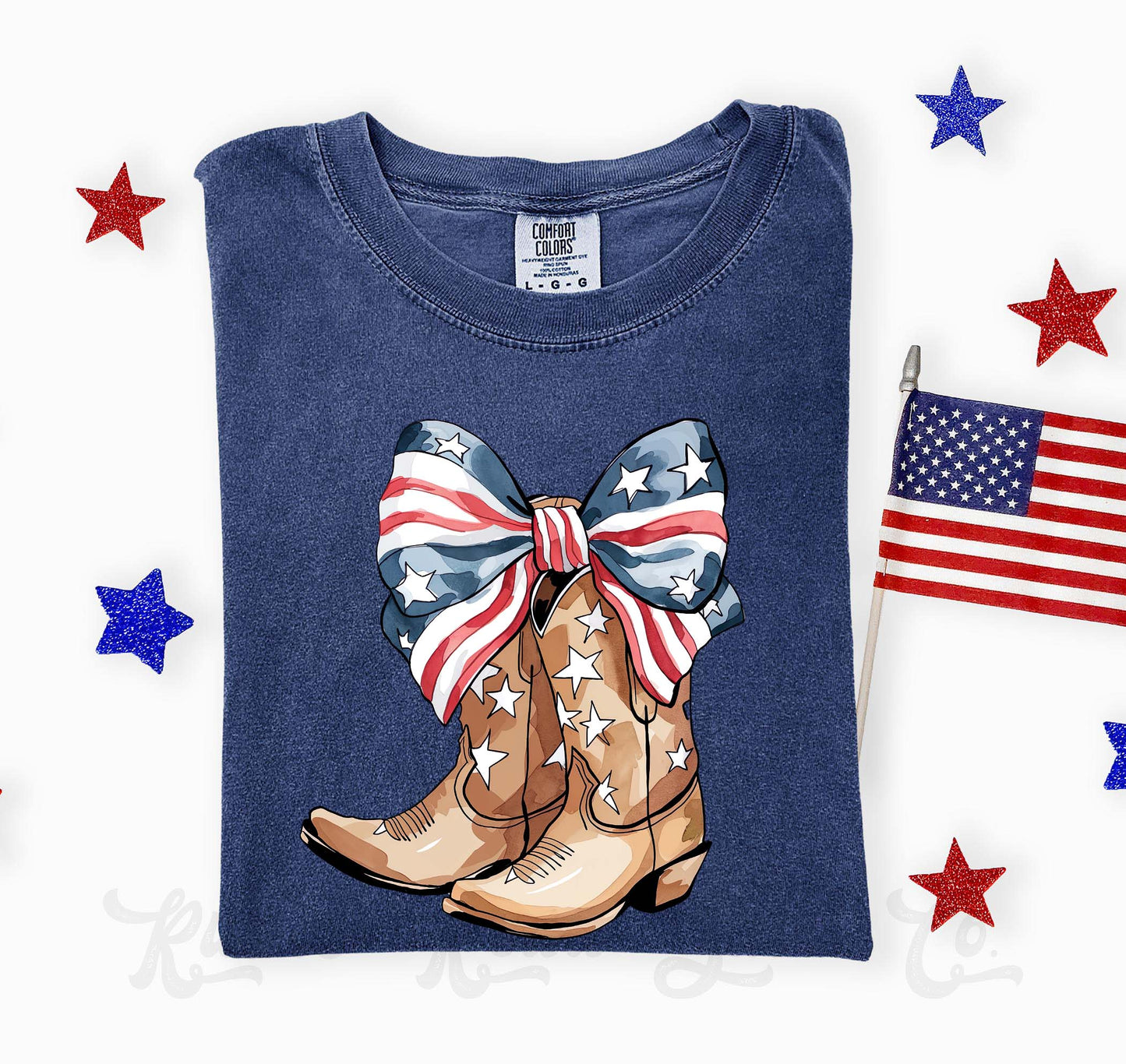 Cowgirl Patriotic Shirt, 4th of July Shirt, Comfort Colors Shirt