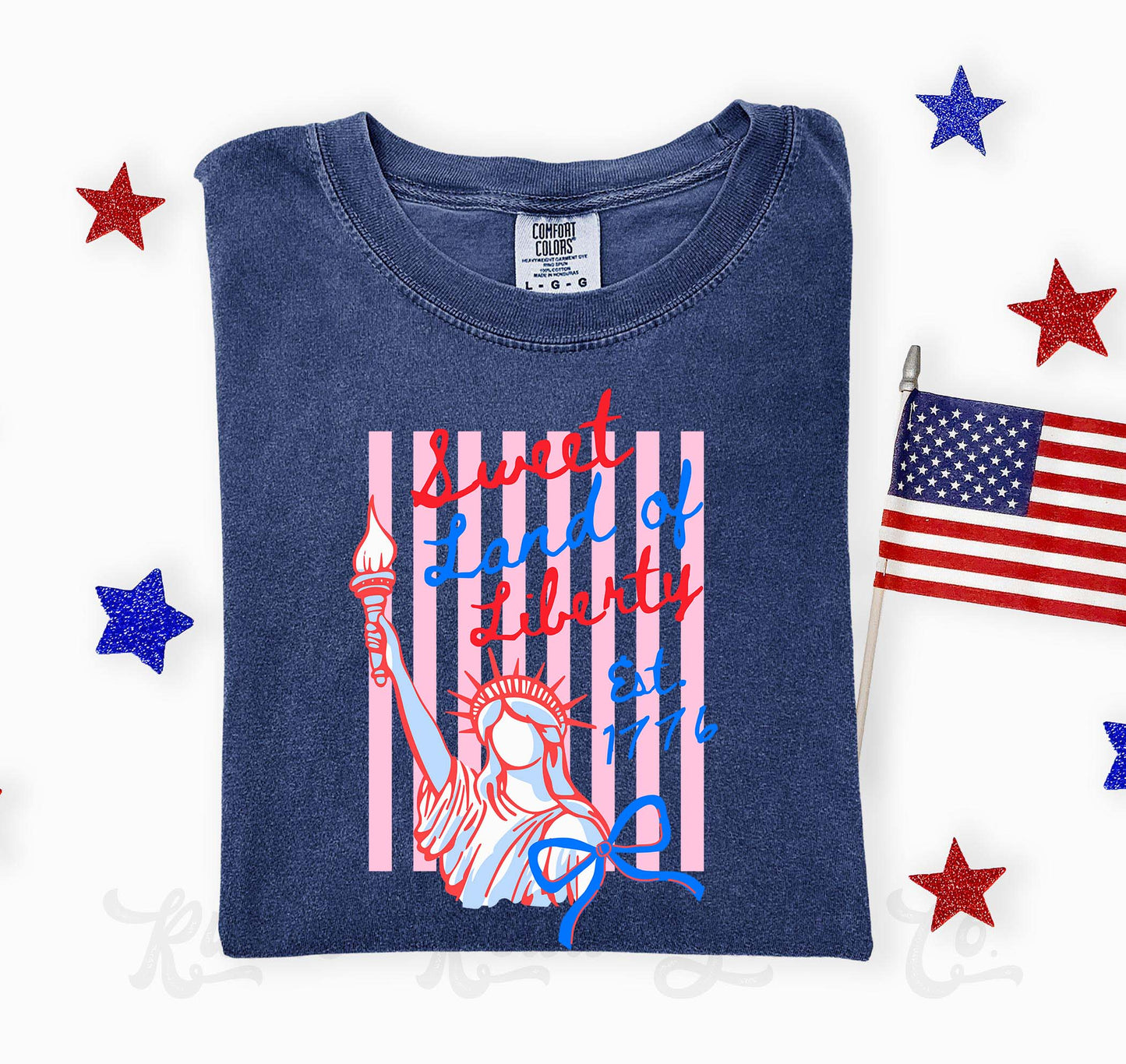 Sweet Land of Liberty Shirt, 4th of July Shirt, Comfort Colors Shirt