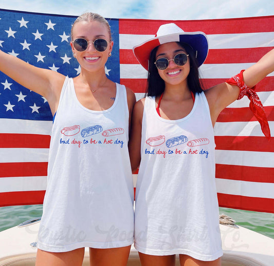 Hot Dog 4th of Tank Top, 4th of July Tank Top, Comfort Colors Tank Top