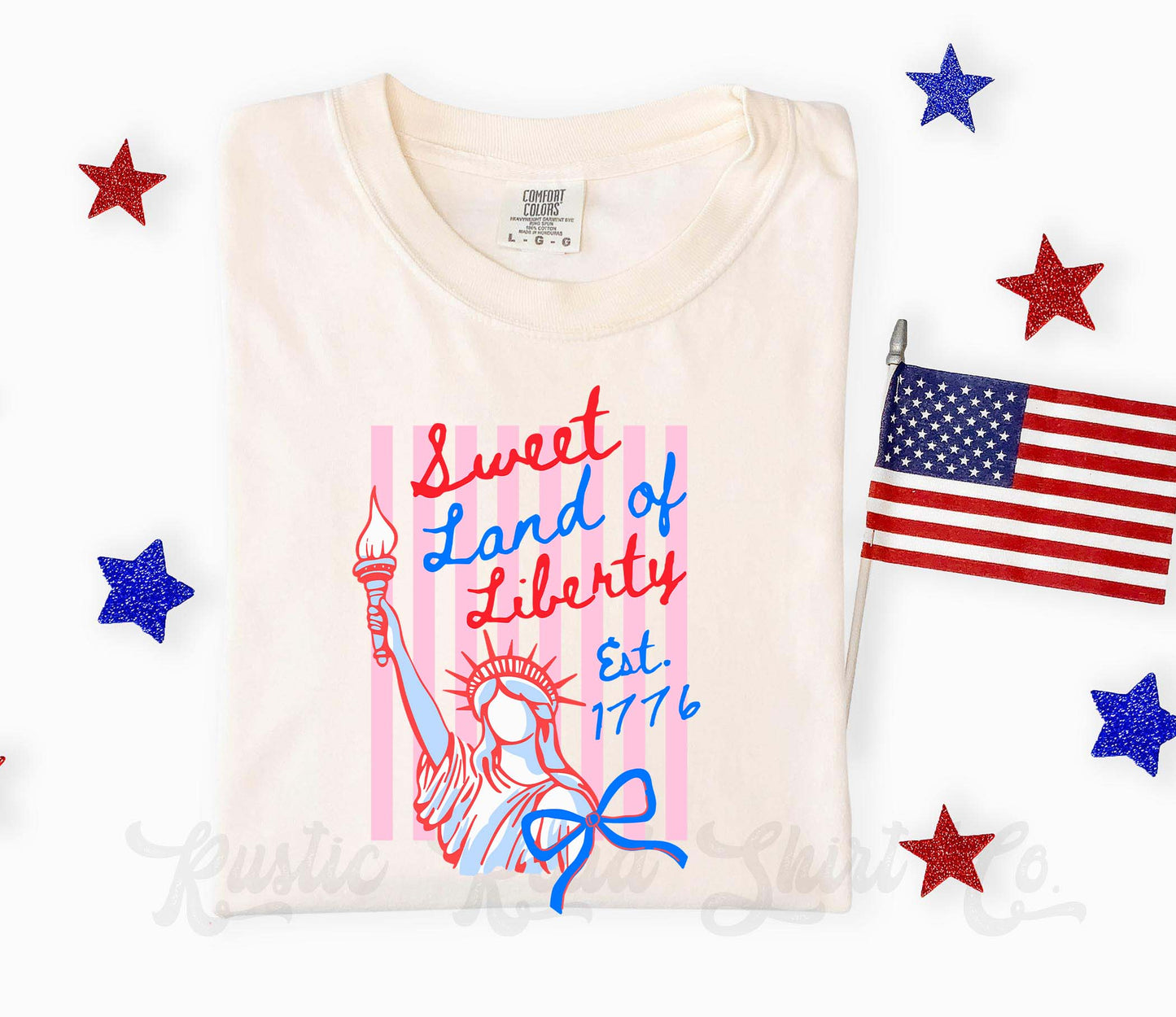 Sweet Land of Liberty Shirt, 4th of July Shirt, Comfort Colors Shirt