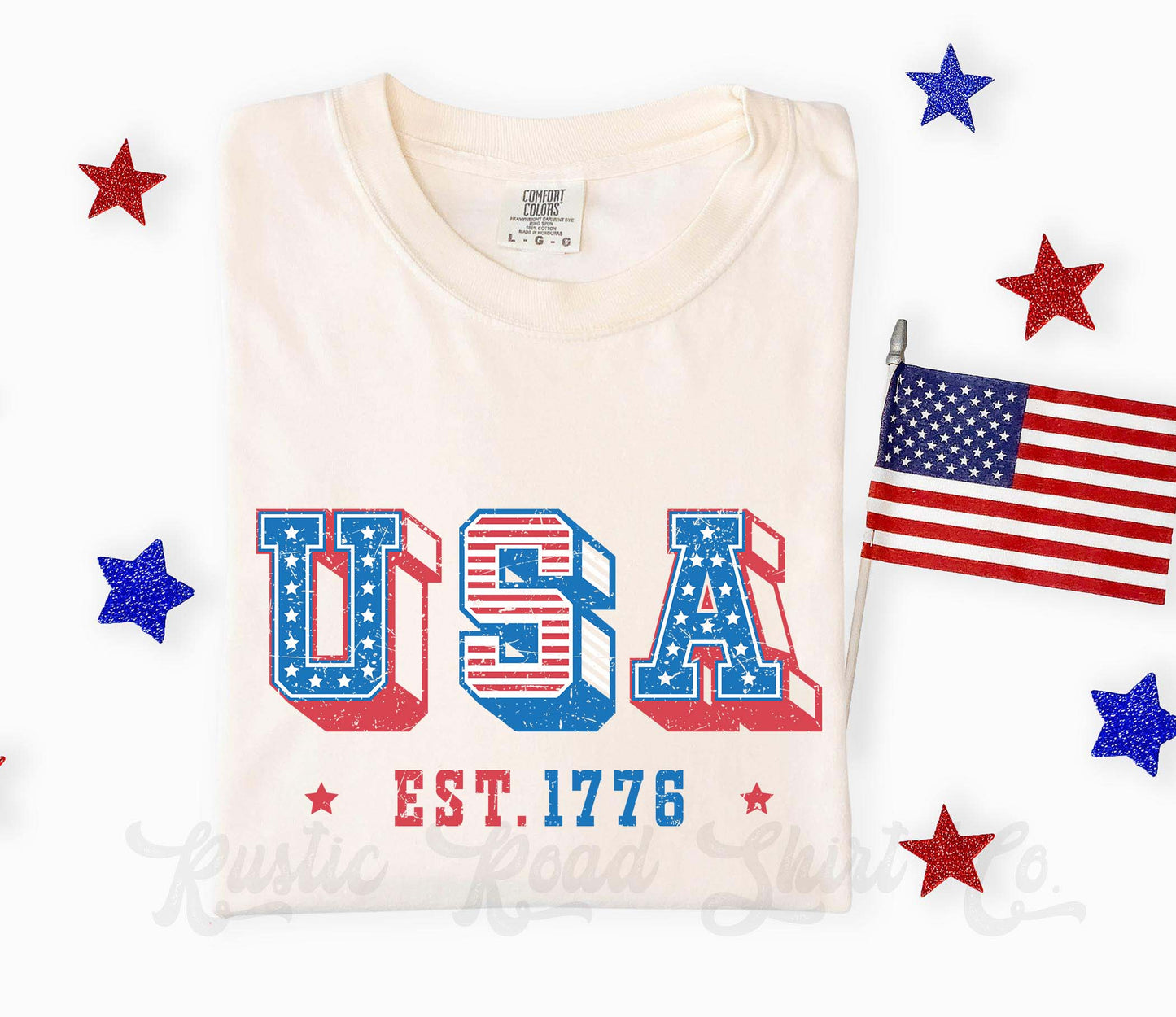 USA Retro Shirt, 4th of July Shirt, Comfort Colors Shirt
