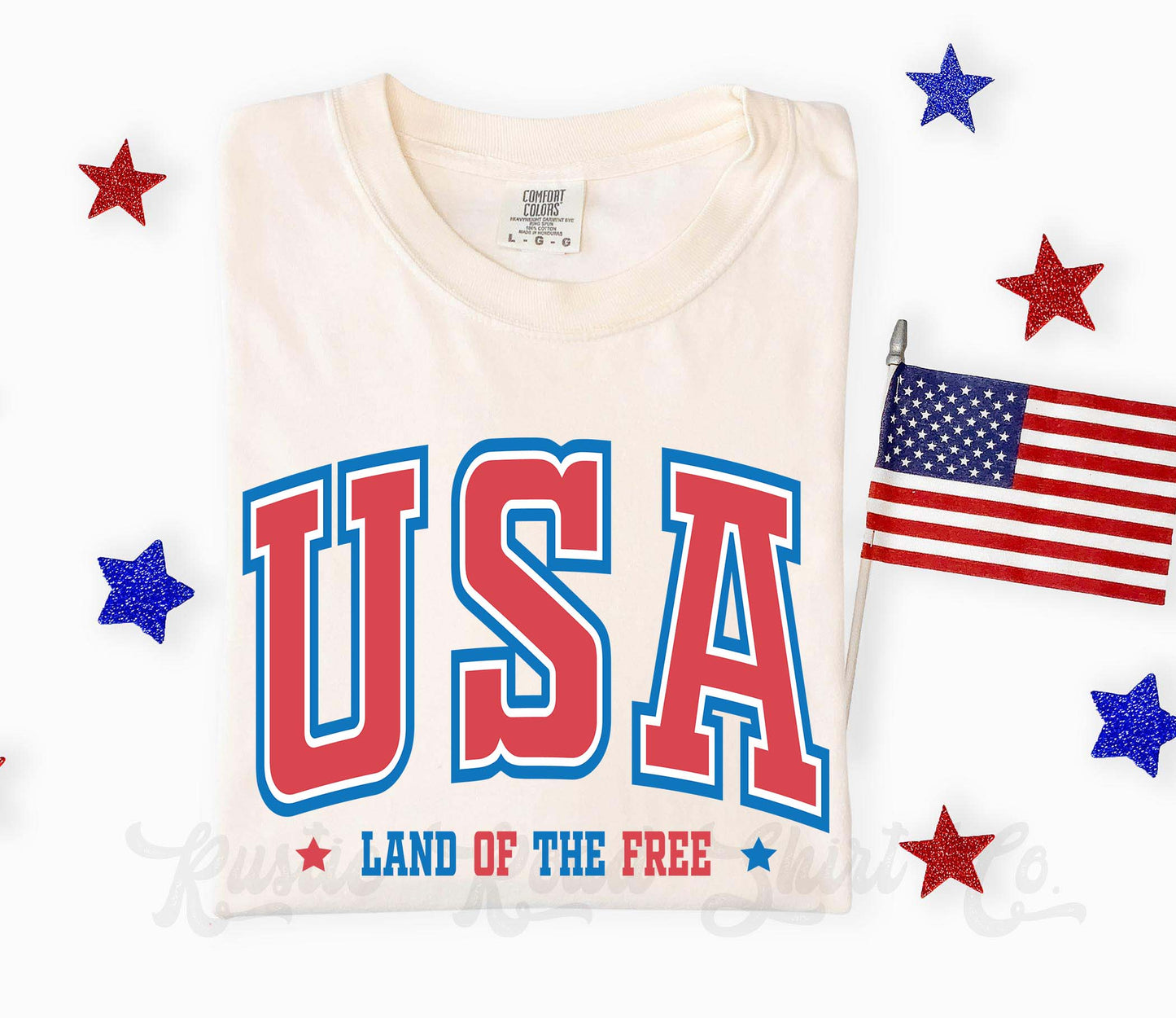 USA Land of the Free Shirt, 4th of July Shirt, Comfort Colors Shirt