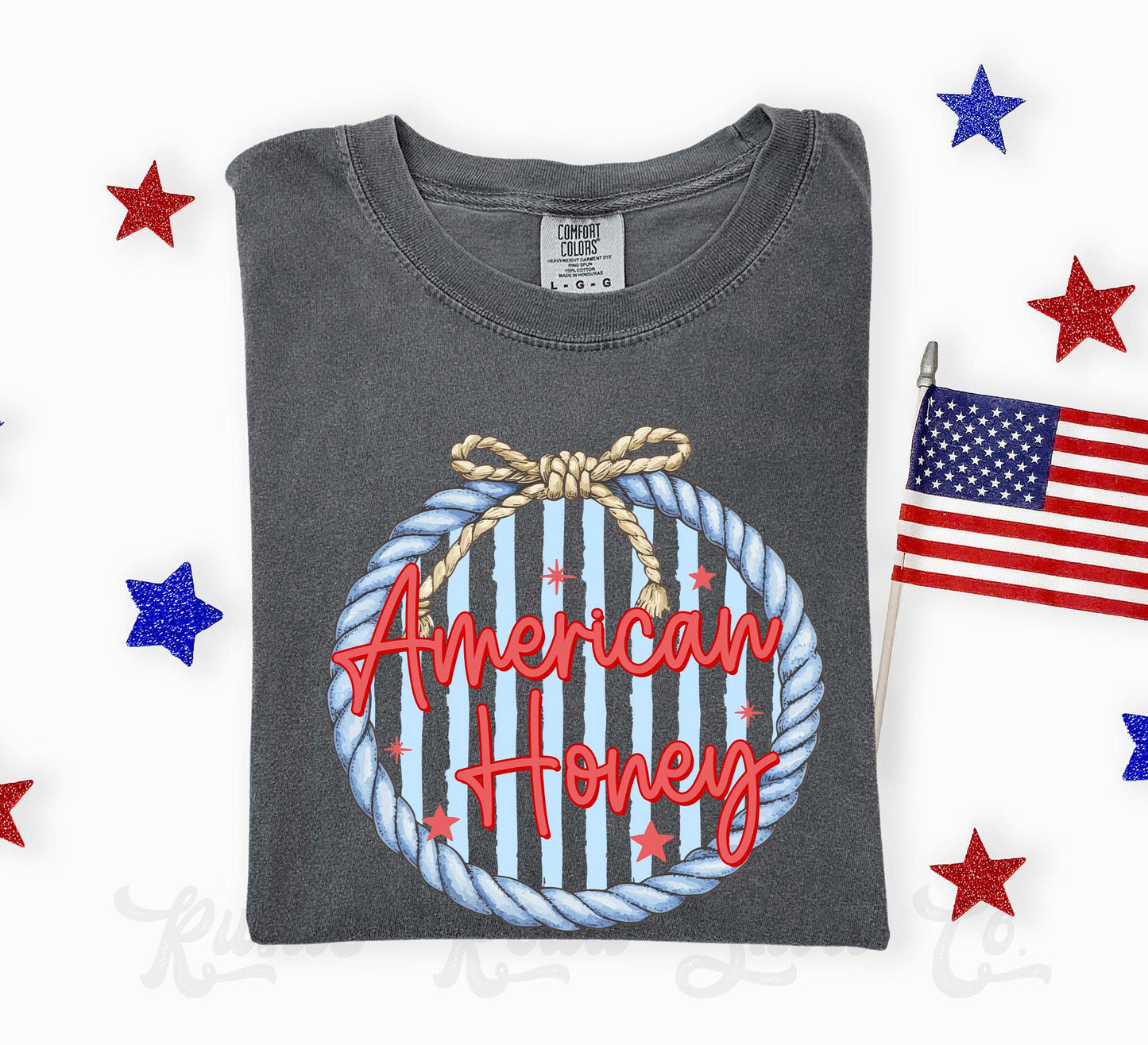 American Honey Shirt, 4th of July Shirt, Comfort Colors Shirt