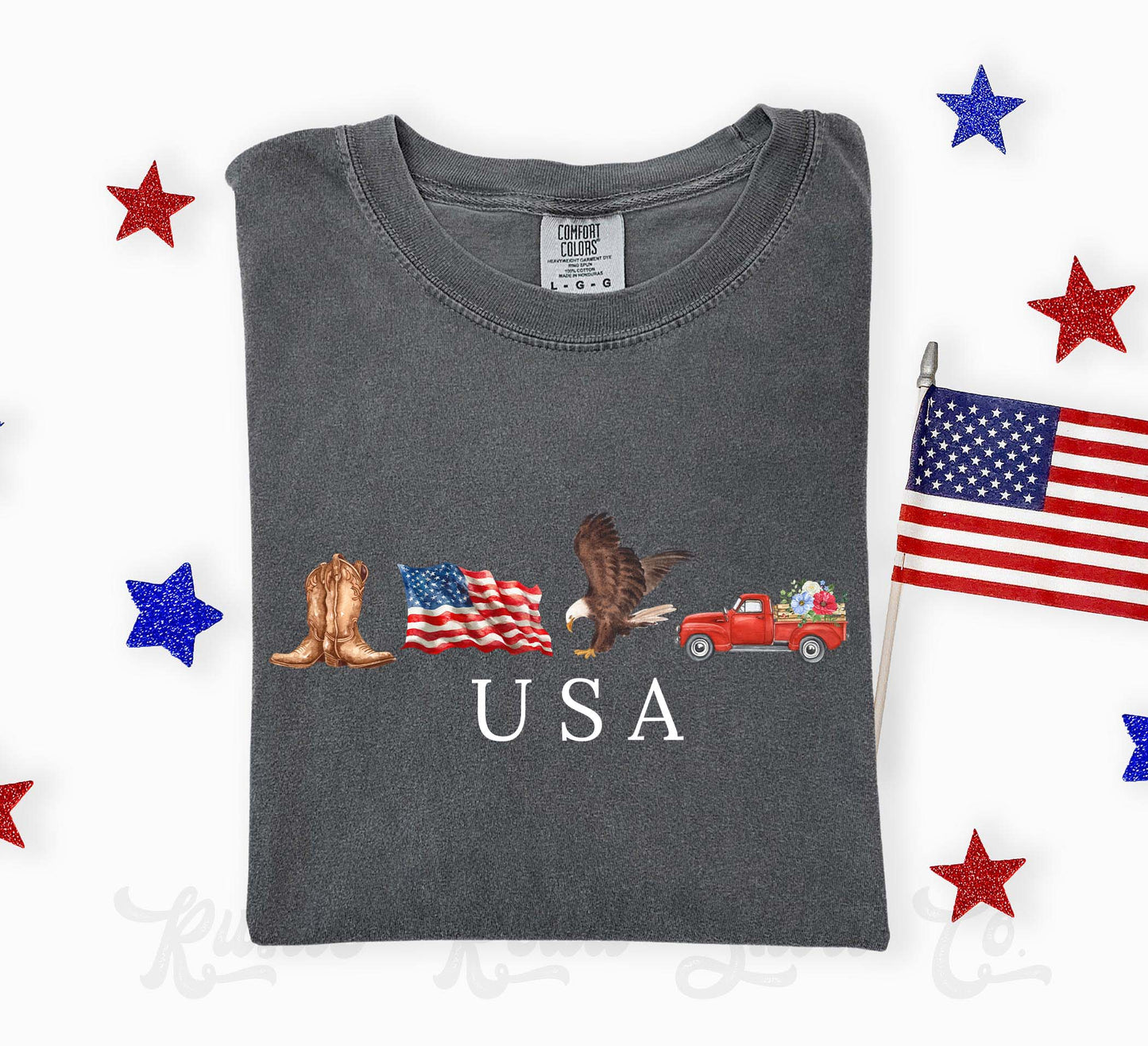 USA Vintage Inspired Shirt, Patriotic Shirt, 4th of July Shirt, Comfort Colors Shirt