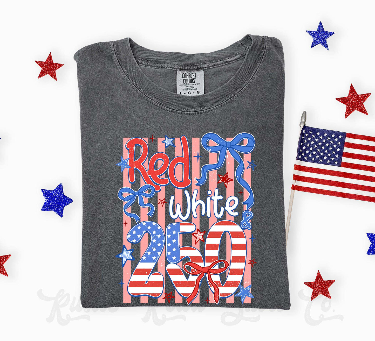 Red, White and 250 Shirt, 4th of July Shirt, Comfort Colors Shirt