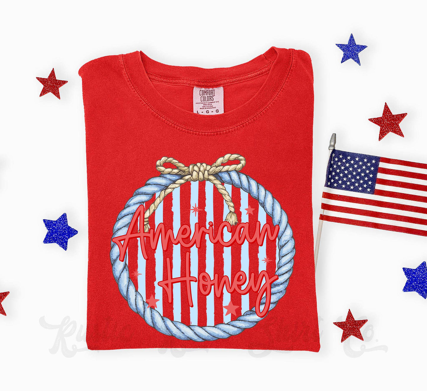 American Honey Shirt, 4th of July Shirt, Comfort Colors Shirt
