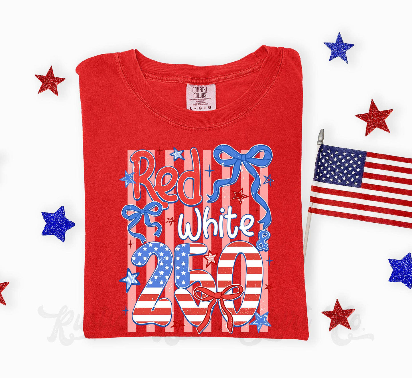Red, White and 250 Shirt, 4th of July Shirt, Comfort Colors Shirt