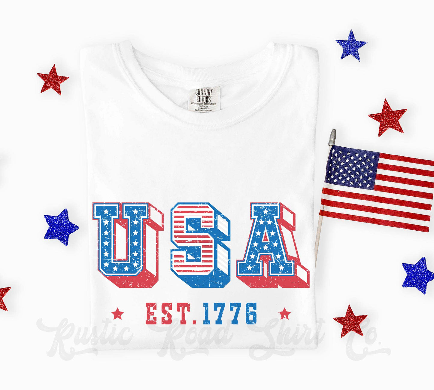 USA Retro Shirt, 4th of July Shirt, Comfort Colors Shirt