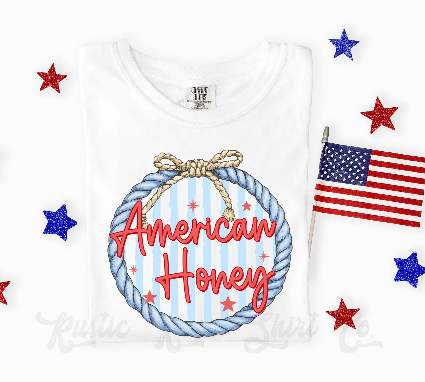 American Honey Shirt, 4th of July Shirt, Comfort Colors Shirt