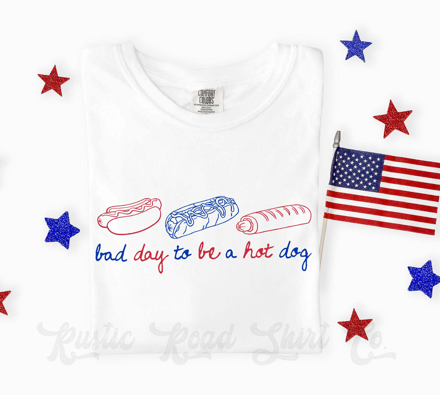 Bad Day to be a Hotdog Shirt, 4th of July Shirt, Comfort Colors Shirt