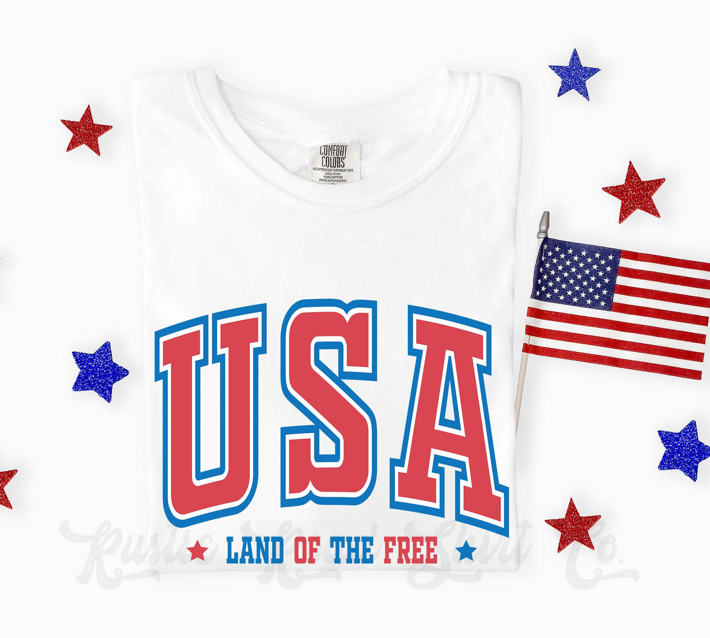 USA Land of the Free Shirt, 4th of July Shirt, Comfort Colors Shirt