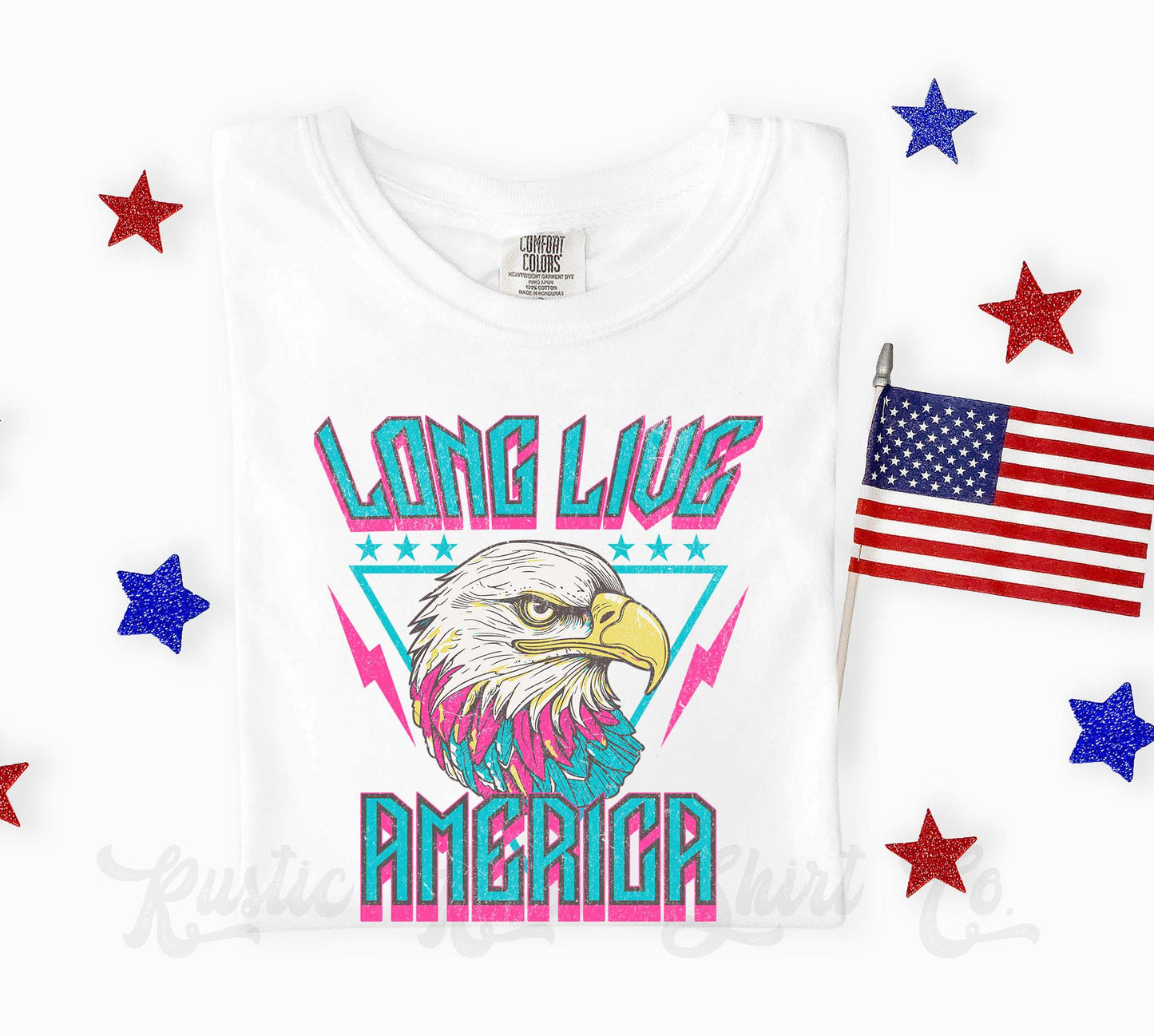 Long Live America 90's Inspired Shirt, 4th of July Shirt, Comfort Colors Shirt