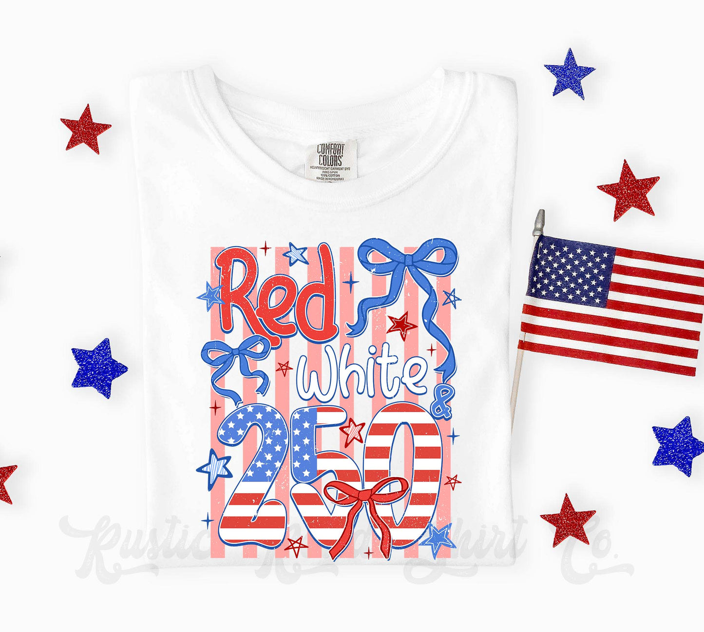 Red, White and 250 Shirt, 4th of July Shirt, Comfort Colors Shirt