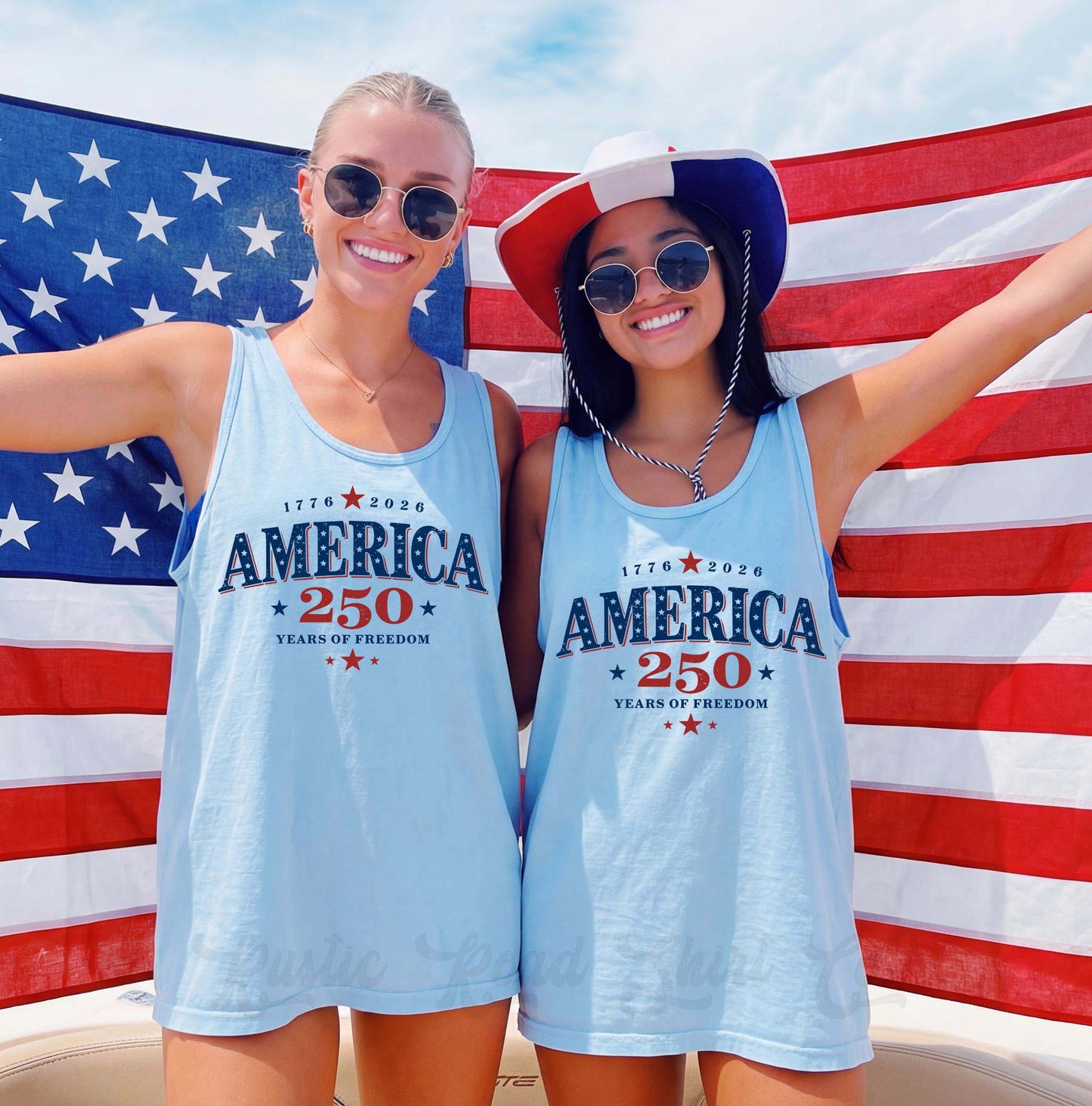 America 250 Years Tank Top, 4th of July Tank Top, Comfort Colors Tank Top