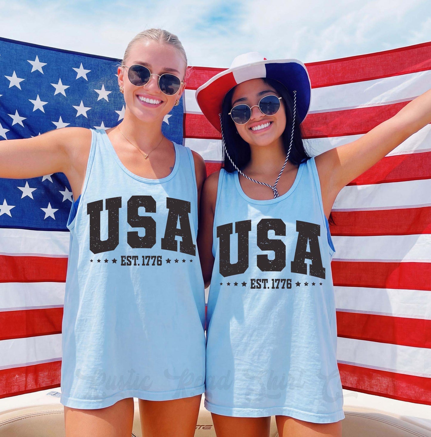 USA 1776 Tank Top, 4th of July Tank Top, Comfort Colors Tank Top