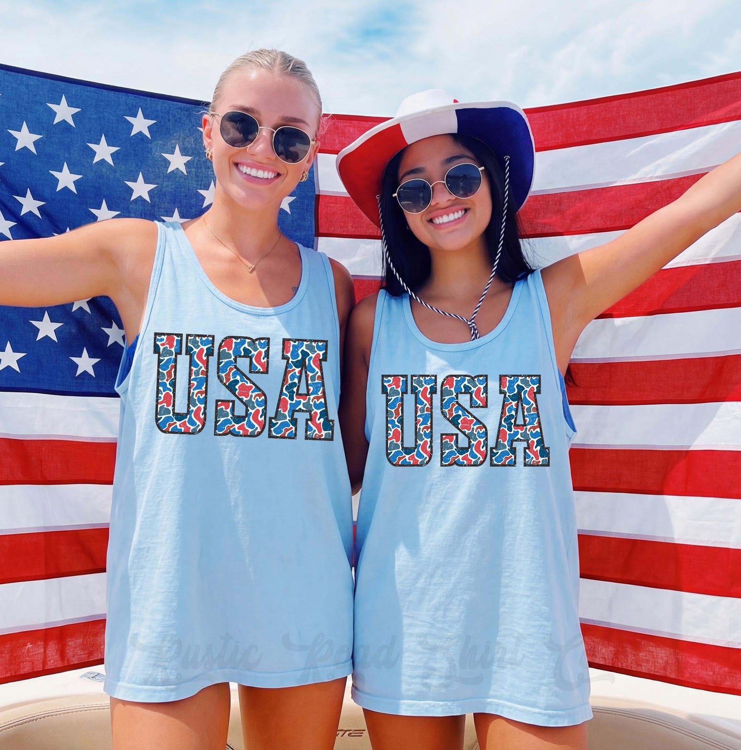 USA Camo Tank Top, 4th of July Tank Top, Comfort Colors Tank Top