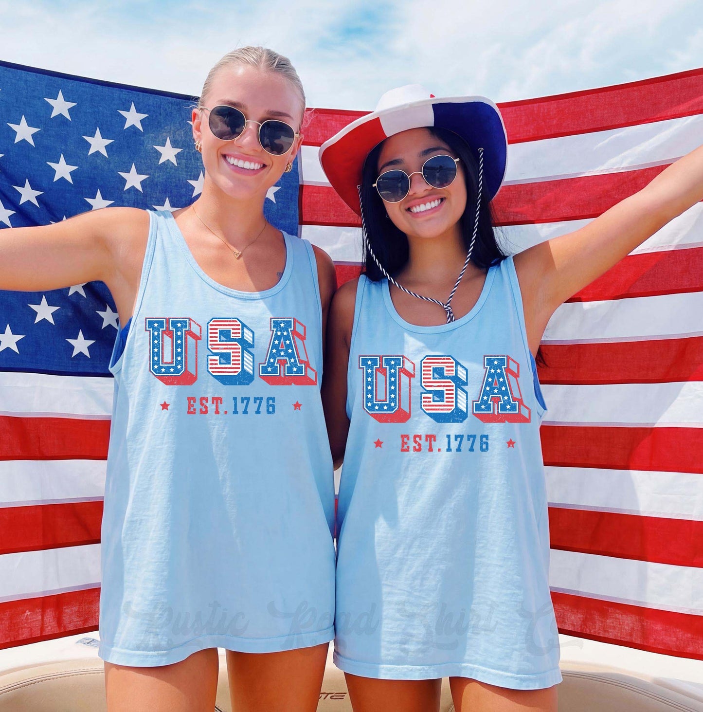USA Tank Top, 4th of July Tank Top, Comfort Colors Tank Top
