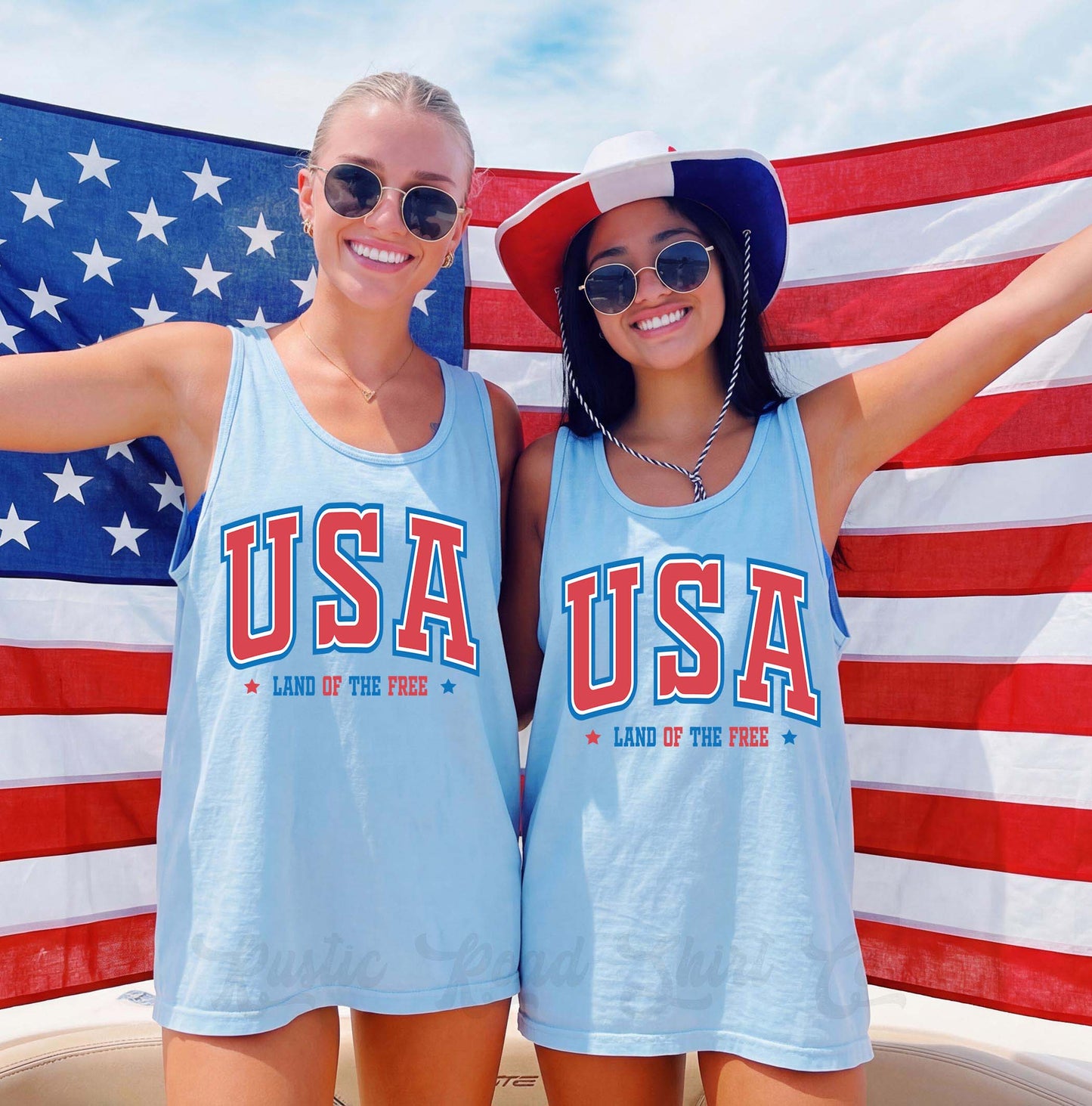 USA July Tank Top, 4th of July Tank Top, Comfort Colors Tank Top