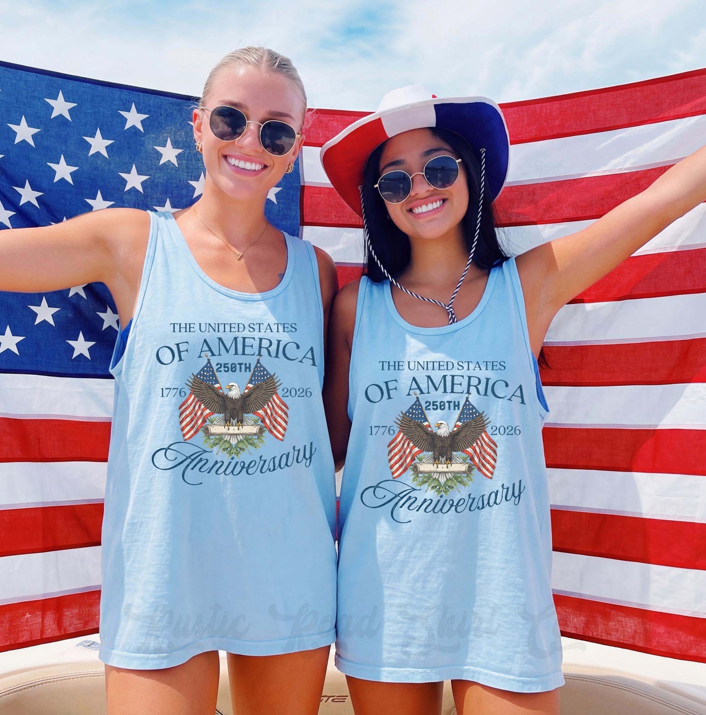United States 250 Year Anniversary Tank Top, 4th of July Tank, Comfort Colors Tank