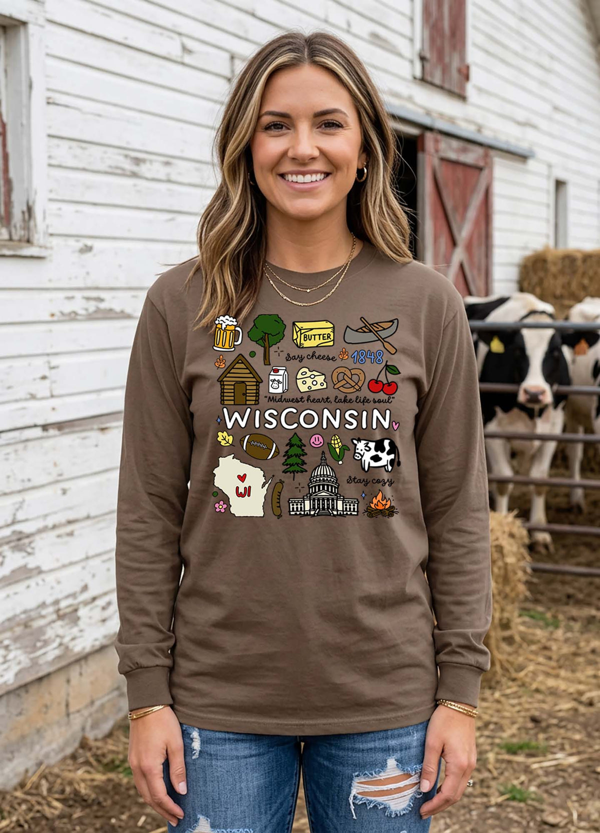 Wisconsin Comfort Colors Long Sleeve Shirt