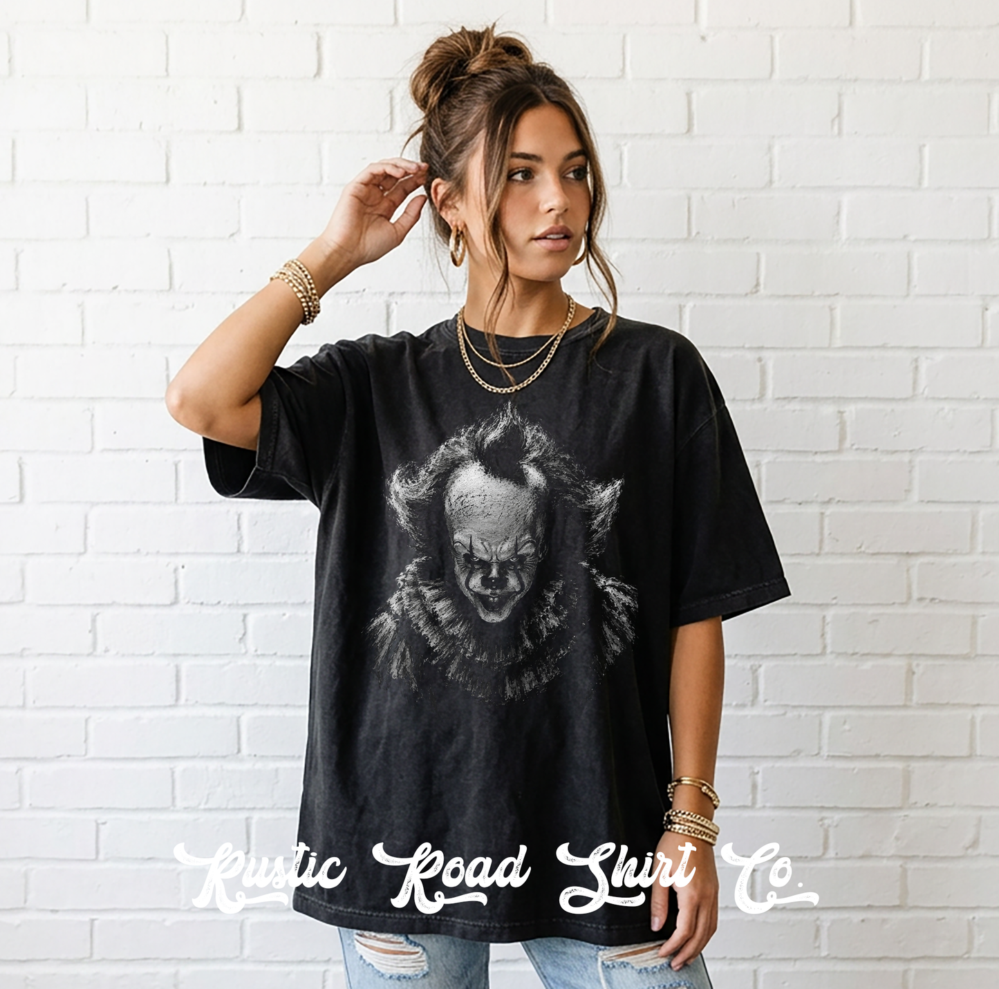 Halloween Monster Graphic T-Shirt | Vintage Halloween Oversized Tee