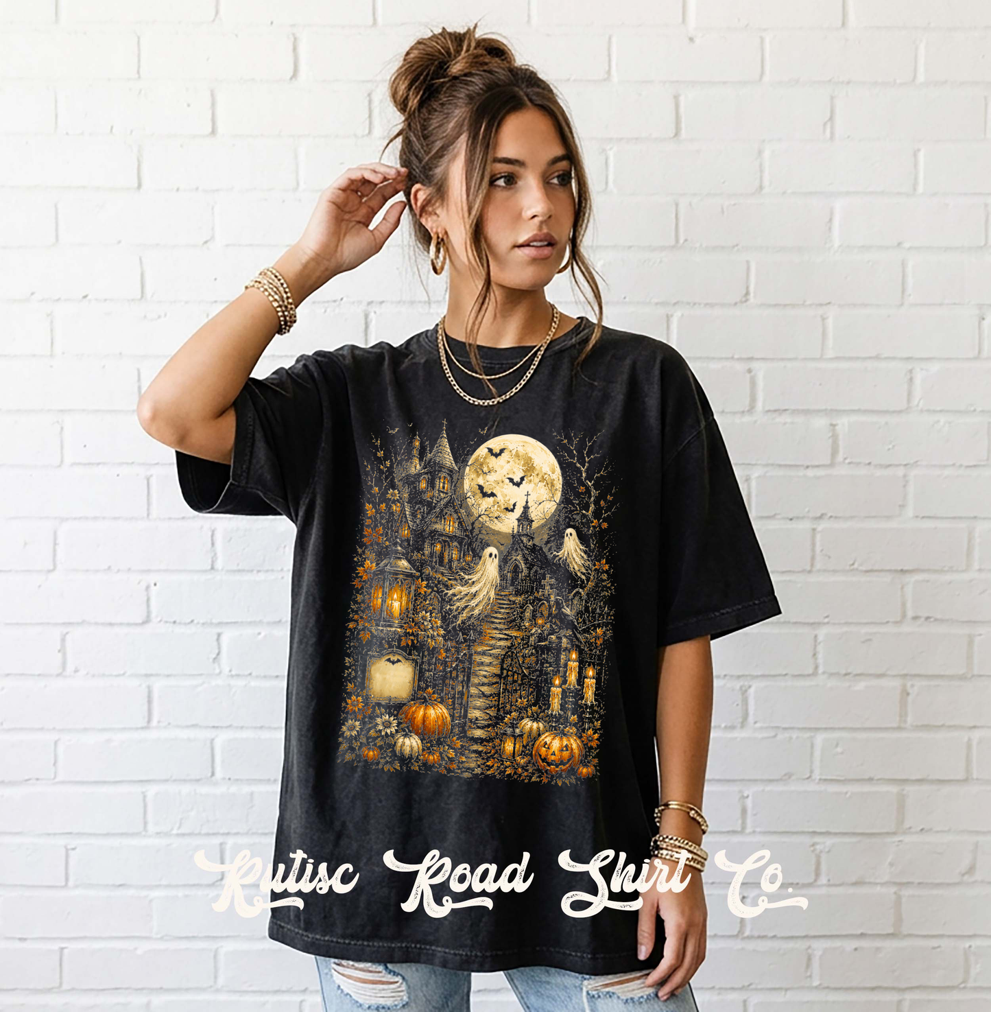 Halloween Haunted House Comfort Colors Shirt