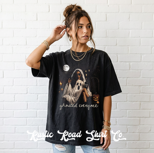 Ghosted Everyone Graphic T-Shirt | Vintage Halloween Oversized Tee