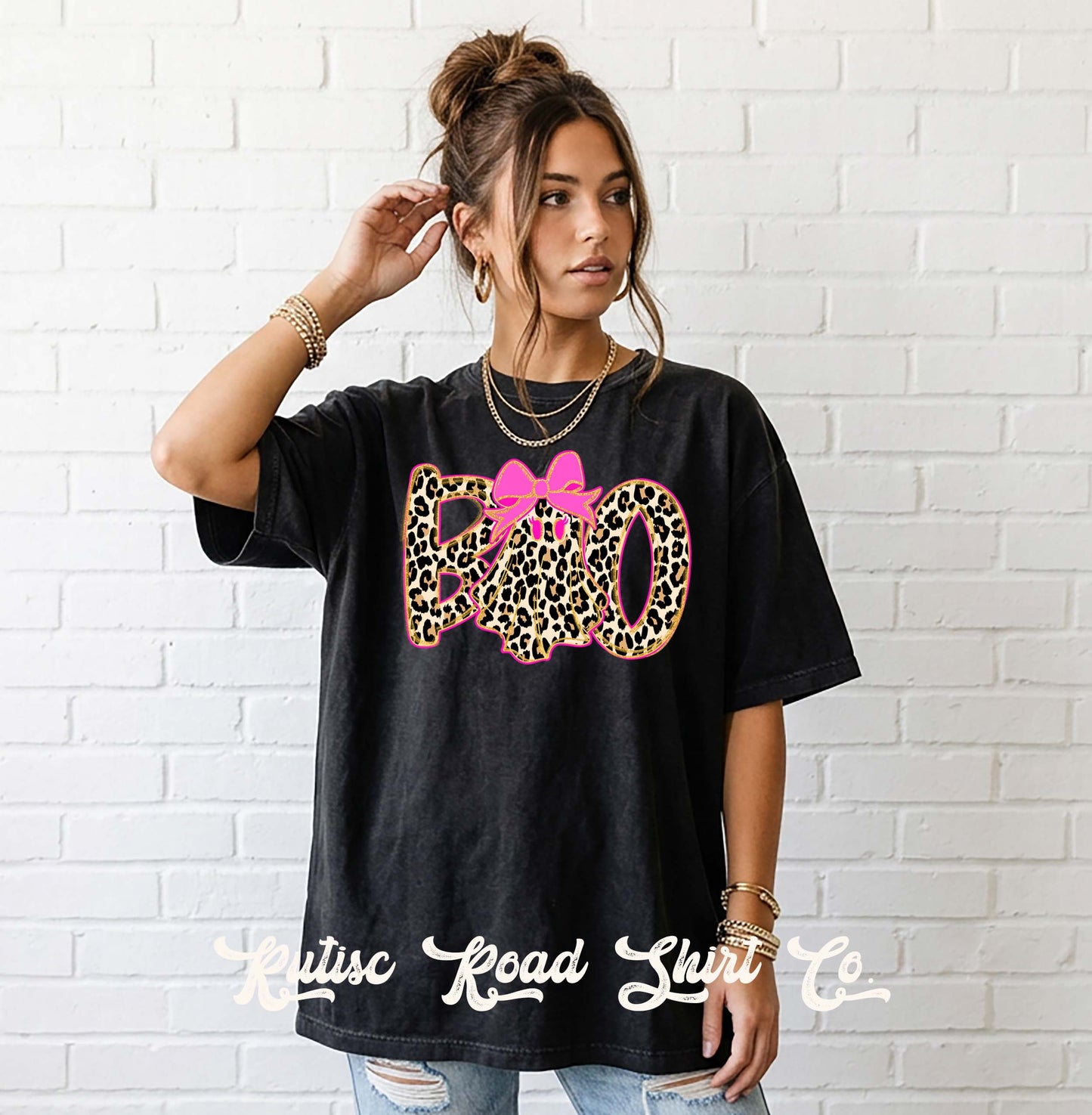 Boo Ghost Halloween Shirt, Comfort Colors Oversized Tee