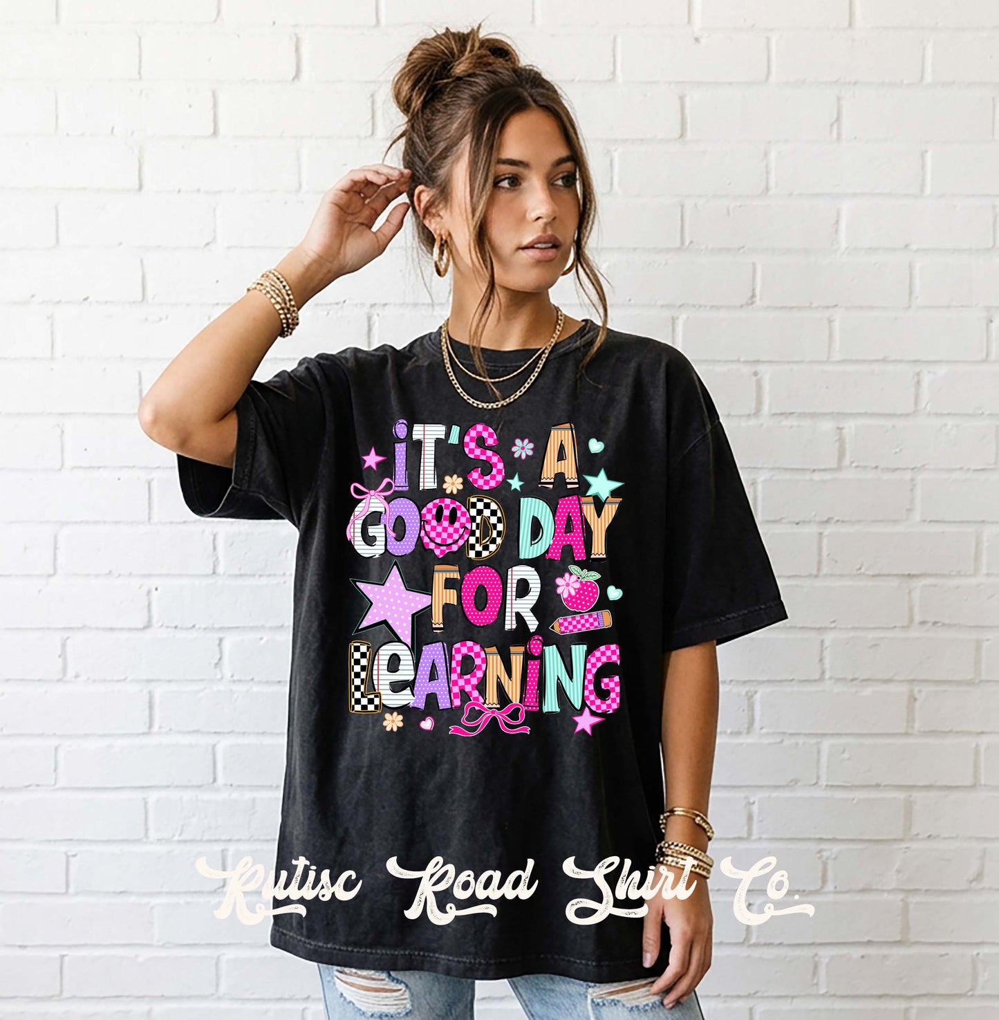 Good Day for Learning Shirt, Comfort Colors Oversized Tee