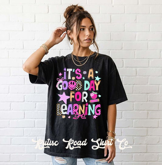 Good Day for Learning Shirt, Comfort Colors Oversized Tee
