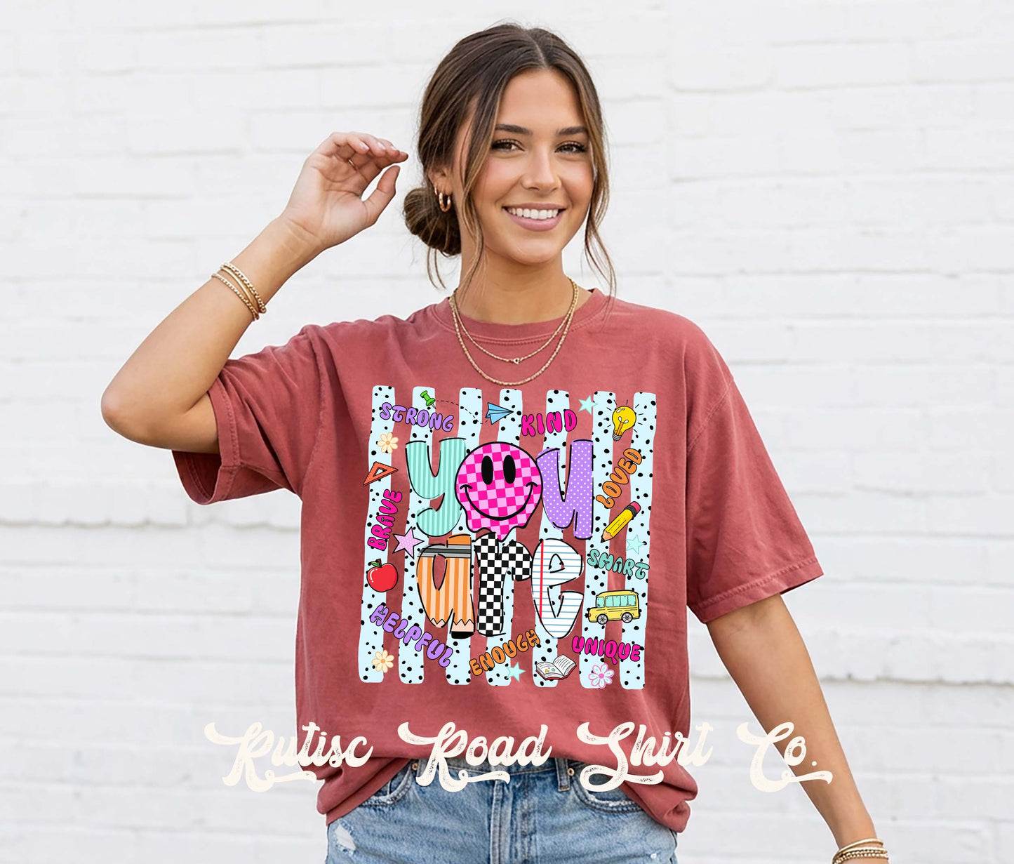 You are Enough Teacher Shirt, Comfort Colors Oversized Tee