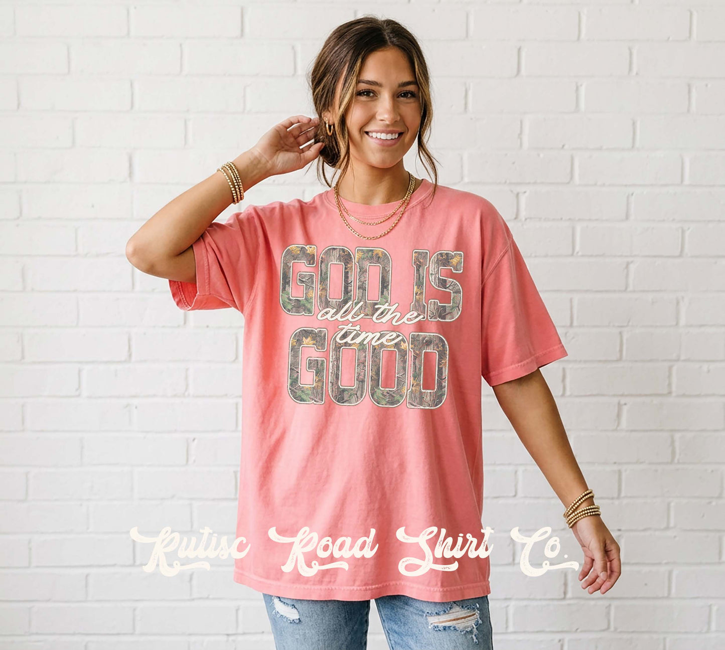 God is Good Camo Shirt, Religious Shirt, Comfort Colors Oversized Tee