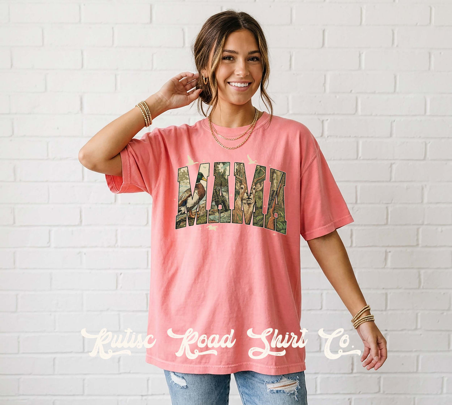 Camo Mama Hunting Shirt, Comfort Colors Oversized Tee