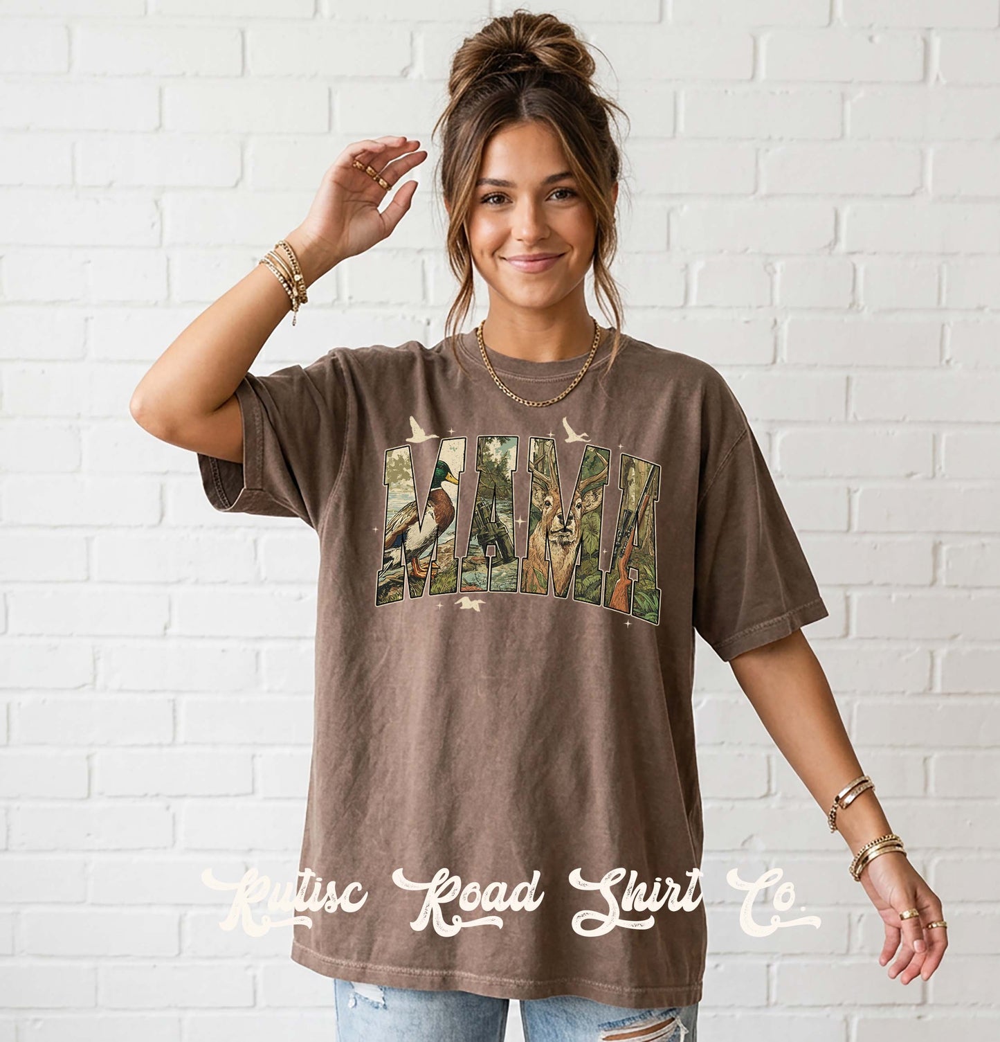 Camo Mama Hunting Shirt, Comfort Colors Oversized Tee