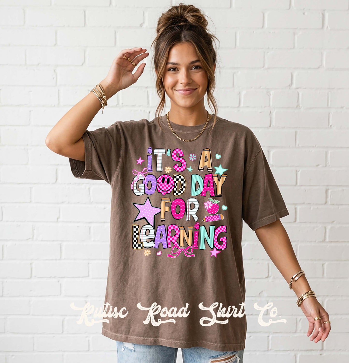 Good Day for Learning Shirt, Comfort Colors Oversized Tee