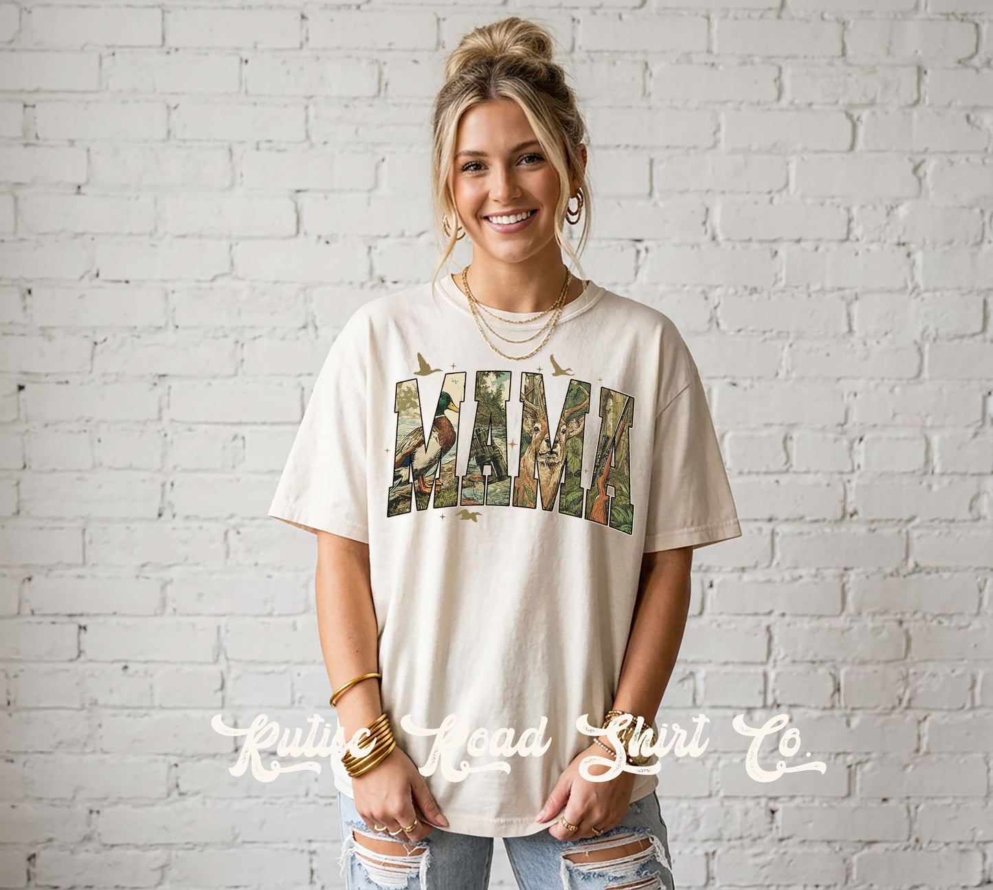 Camo Mama Hunting Shirt, Comfort Colors Oversized Tee