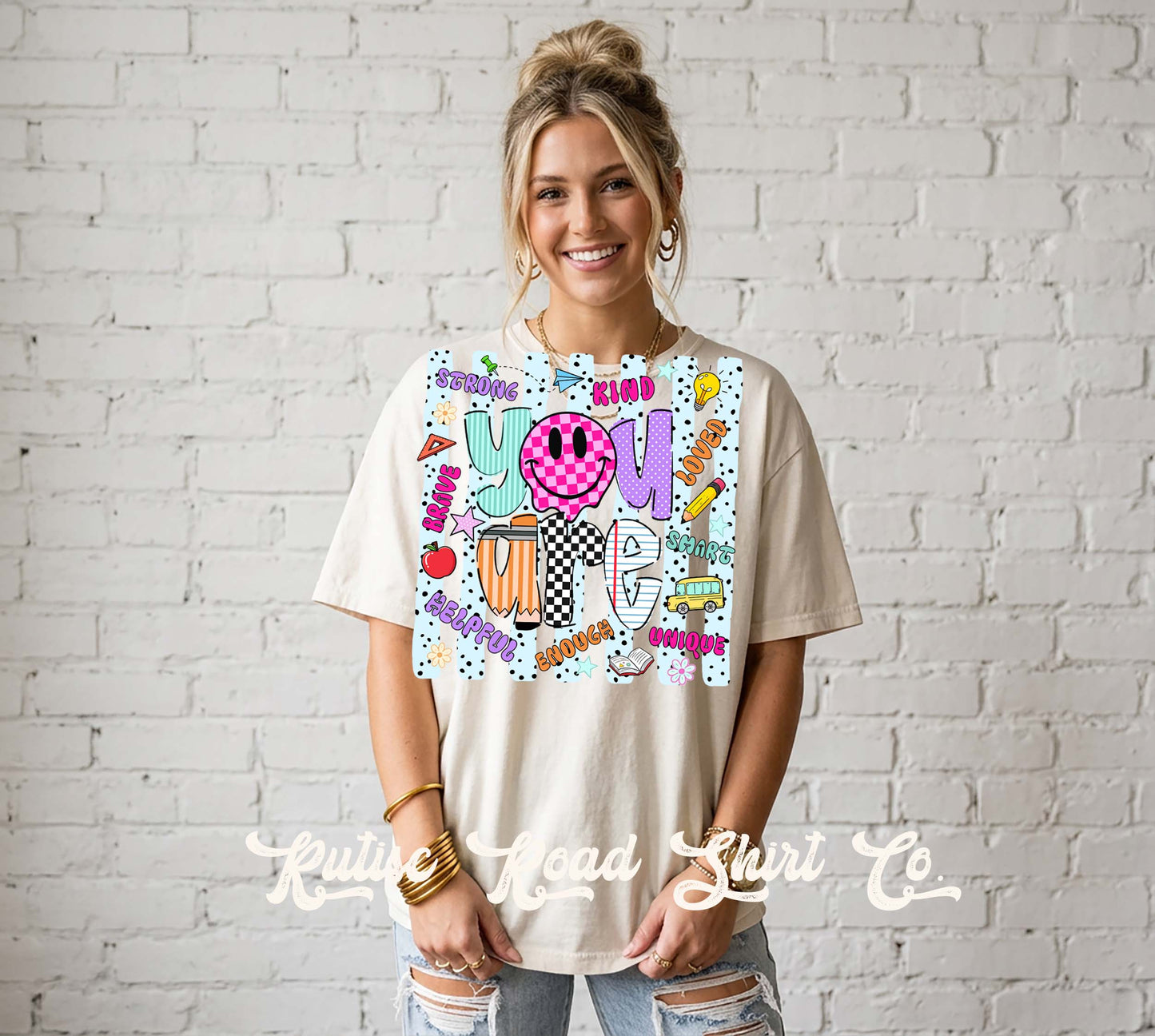 You are Enough Teacher Shirt, Comfort Colors Oversized Tee